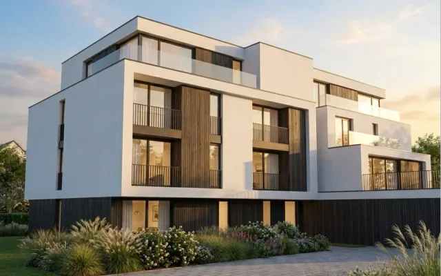 Photorealistic exterior render after automatic AI visualization